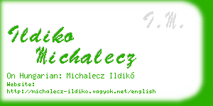 ildiko michalecz business card